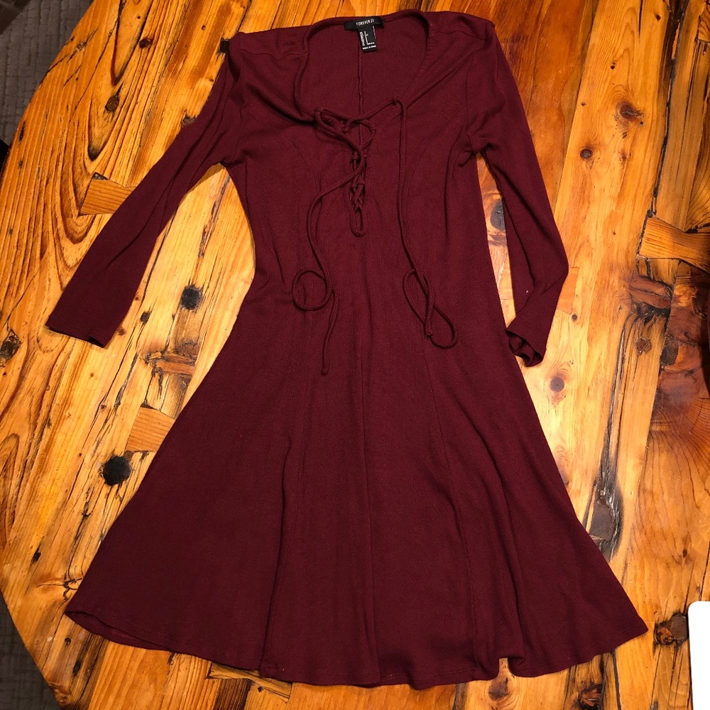 Maroon Bouncy Dress